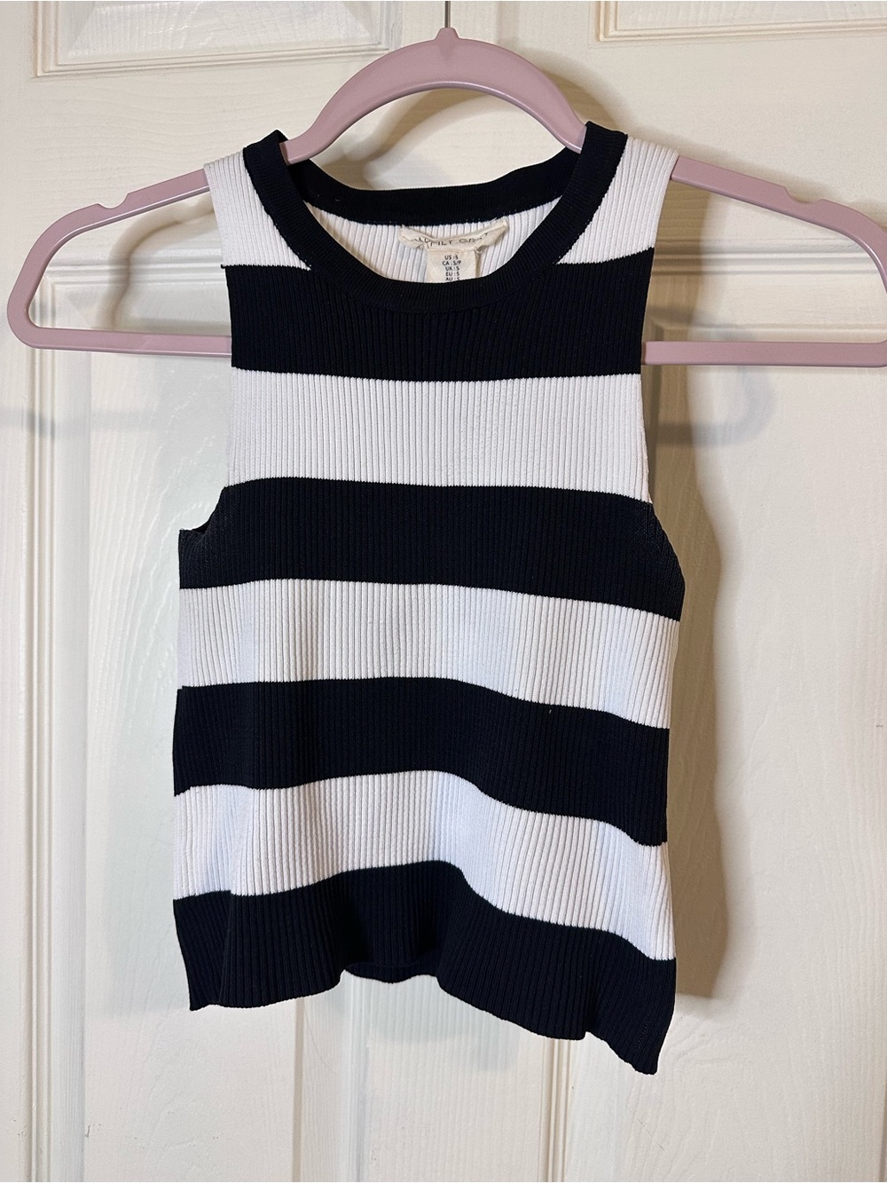 Happily Grey Black & White Striped Tank Top | Size Small